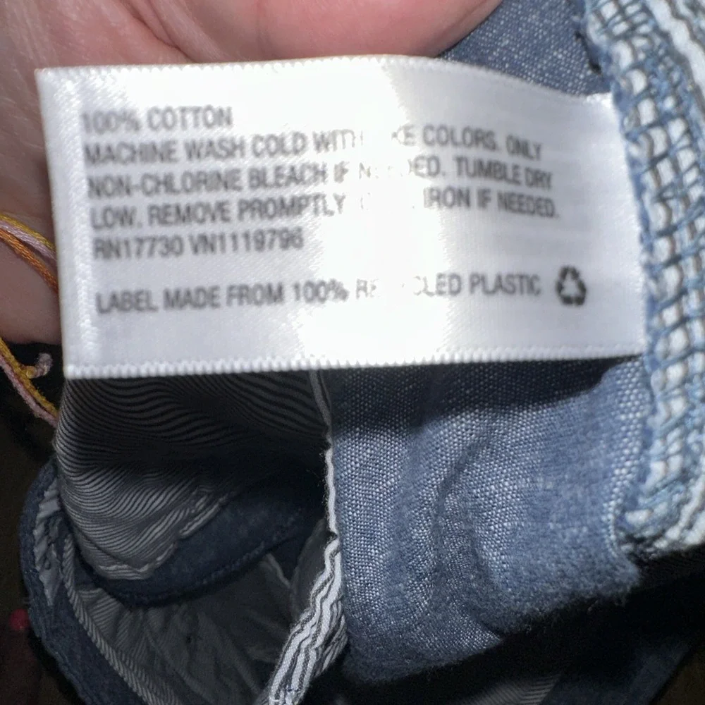 Goodfellow & Co Chino Linden Short Men's Size 40 Blue Slash Pocket‎ 10.5 Inseam